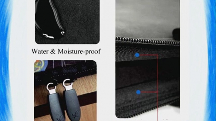 15 15.6 inch Neoprene Notebook Laptop Soft Sleeve Bag Case with Extra Side Pocket Pouch Carrying