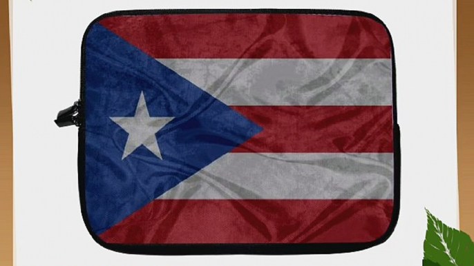 15 inch Rikki KnightTM Puerto Rico Flag Design Laptop Sleeve