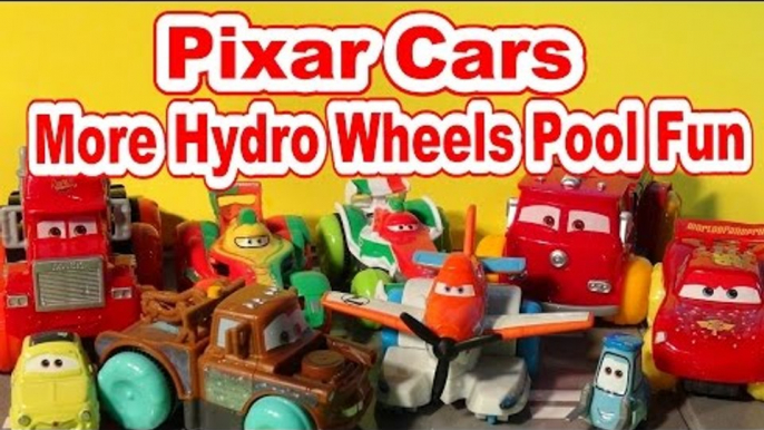 Disney Pixar Cars and Dusty from Planes with the Hydro Wheels Cars Lightning McQueen, Mater Red, and