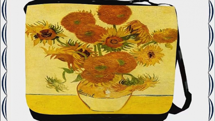 Rikki KnightTM Van Gogh Art Still Life with Sunflowers Messenger Bag - Shoulder Bag - School