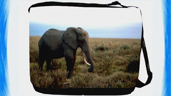 Rikki KnightTM African Elephant Messenger Bag - Shoulder Bag - School Bag for School or Work