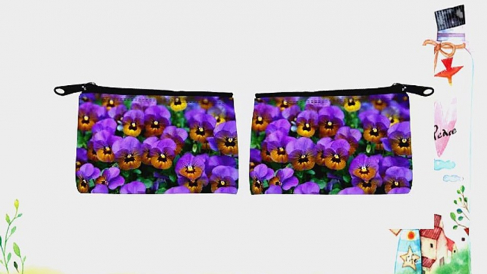 Rikki KnightTM Purple Pansies Flowers in Field Messenger Bag - - Shoulder Bag - School Bag