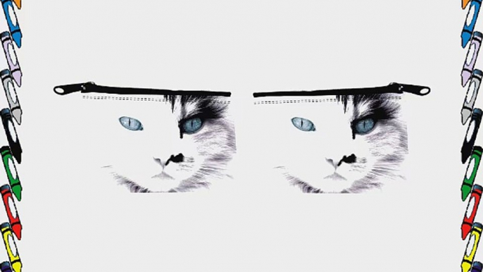 Rikki KnightTM White Cat with Blue Eyes Messenger Bag - - Shoulder Bag - School Bag for School