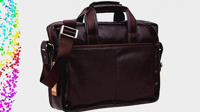 Koolertron 14 Men's Genuine Leather Handbag Messenger Shoulder Briefcase Laptop BAG Purse?dark