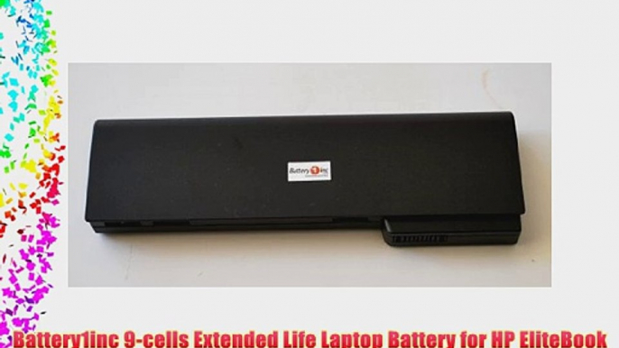 Battery1inc 9-cells Extended Life Laptop Battery for HP EliteBook 8460p 8460w 8560p ProBook