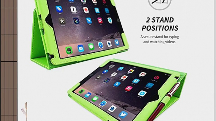 Snugg iPad Air 2 Case - Executive Smart Cover With Card Slots