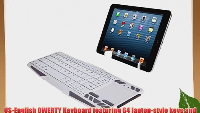 Cooper Cases(TM) Touchpad K5000 Universal Tablet Bluetooth Keyboard Dock with Touchpad in White