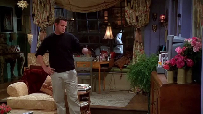Chandler and Joey Watching Richard's Tape with Monica