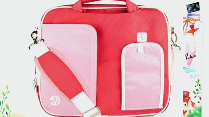 VanGoddy Pindar Sling CANDY PINK WHITE Pro Deluxe Shoulder Messenger Carrying Bag for Samsung