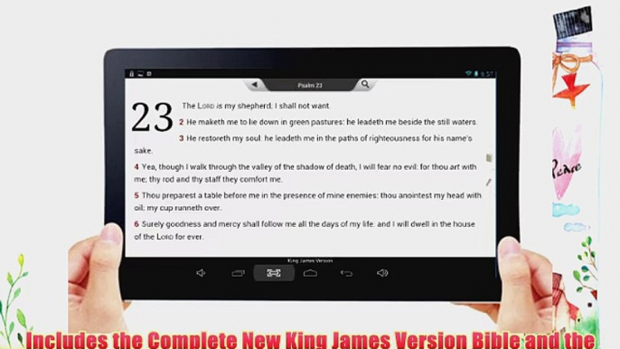 BIBLE TABLET - The Complete NEW KING JAMES VERSION (NKJV) in a 10 Quad Core Dual Camera Tablet