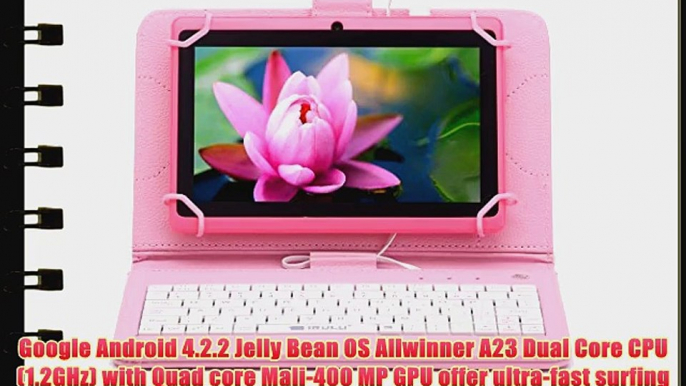 iRulu 7 inch Android Tablet PC with Keyboard Case 4.2 Jelly Bean OS Dual Core Allwinner A23