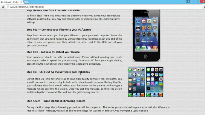 Iphone 5s/5c/5 ios 8.3 jailbreak Untethered Evasion for iPhone 6 & 6 plus