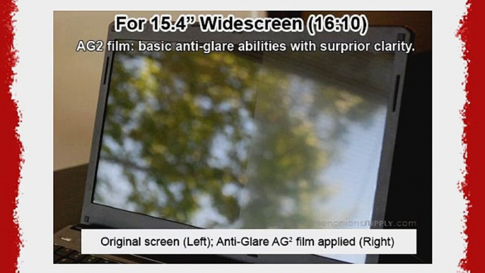 Green Onions Anti-Glare Screen Protector for 15.4-Inch Laptop LCD Screen (RT-SPF10154W/M)