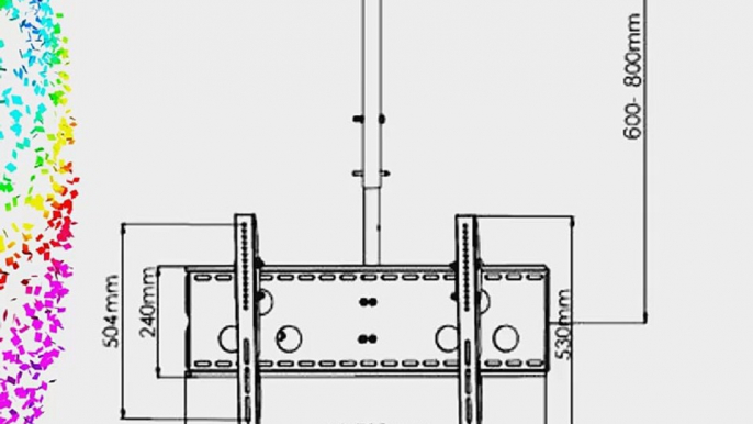 Antra Mounts ATM-C15B 32-55 LCD TV Ceiling Mount Bracket with 360 Rotating for Flat Screen