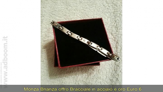 MONZA BRIANZA, MONZA   BRACCIALE IN ACCIAIO E ORO EURO 6