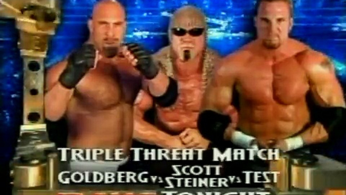 Goldberg vs. Scott Steiner vs. Test