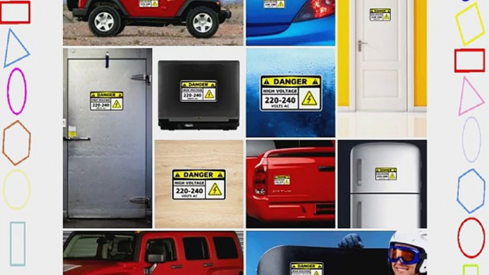 Decal Stickers Danger High Voltage 220-240 Volts Ac Tablet Laptop Waterproof (24 X 13.9 In)