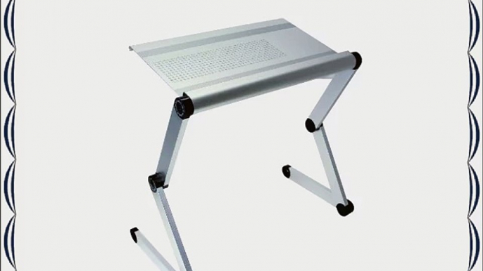 SOJITEK?Silver Adjustable Folding Ventilated Laptop Notebook Tablets PC iPad Table up to 17