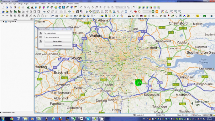 Qgis - Using Coordinate Capture Plugin