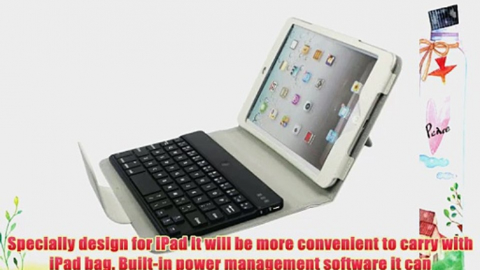 FOME New Wireless Removable Detachable Bluetooth Keyboard Folio Folding PU Leather Case Magnetic