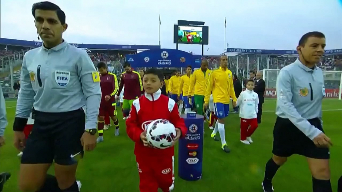Brasil 2-1 Venezuela | Portuguese Highlights 21.06.2015 Copa América