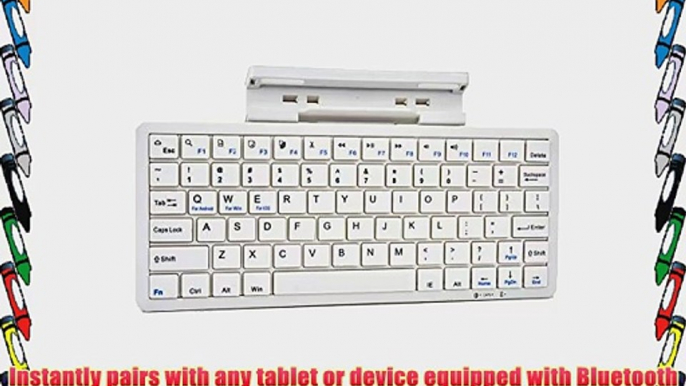 Cooper Cases(TM) K2000 Sony Xperia Z3 Tablet Compact Bluetooth Keyboard Dock in White (US English