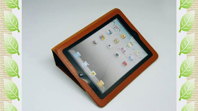 Pyrus Electronics (TM) Genuine Leather Case for iPad 2 (latest generation) (Brown) - New Version