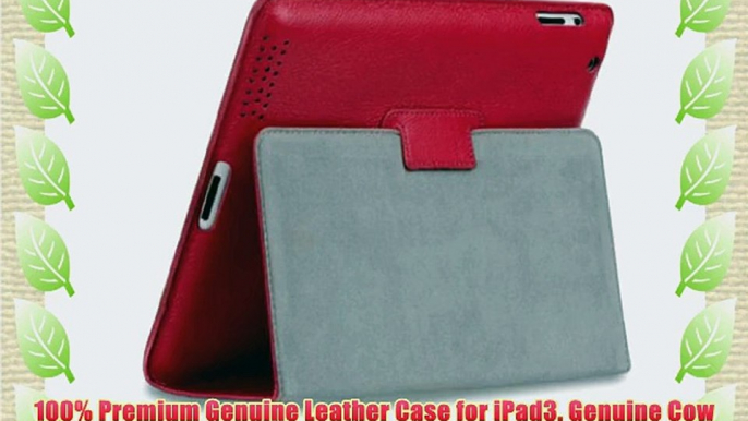 Yoobao? Executive Genuine Leather Case for Apple iPad3 Tablet Rose With Auto Wake / Sleep Feature