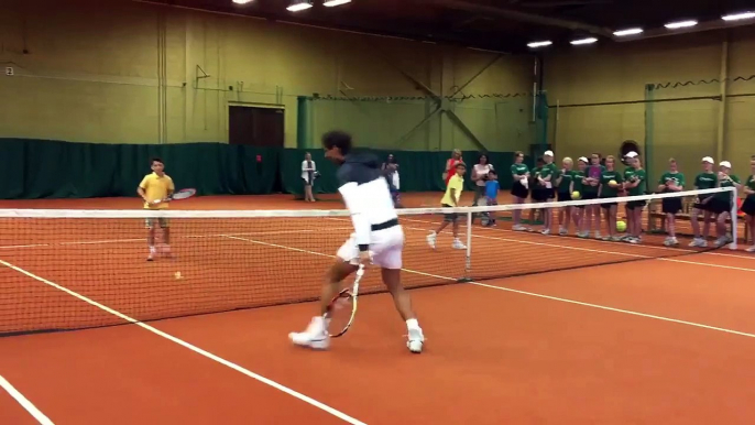 Rafael Nadal plays tennis with his cousins at The Boodles