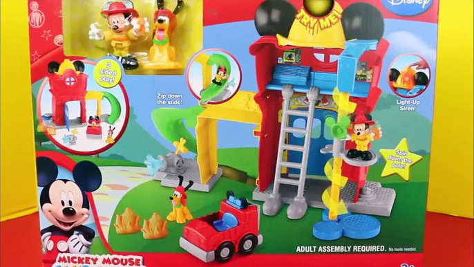 Mickey Mouse Firehouse Peppa Pig House Fire, Minnie Mouse, Disney Princess Rapunzel DisneyCarToys