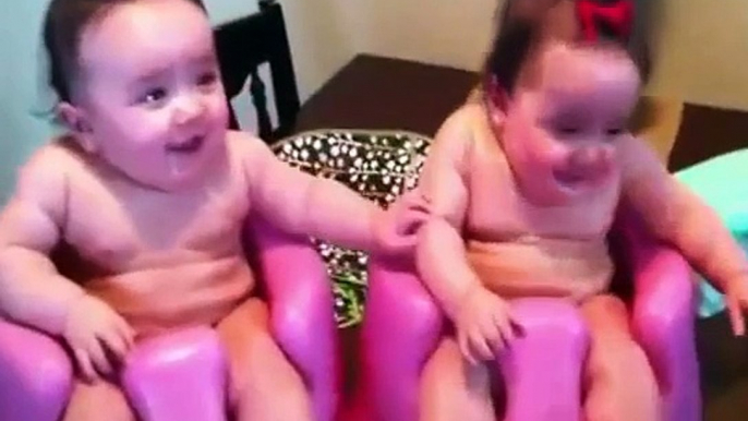 Funny Baby Video Twin babies laughing, crying, and then laughing again