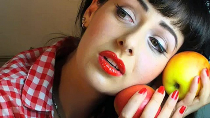 ROCKABILLY VALENTINES DAY MAKEUP TUTORIAL TRAILER: PIN UP GIRL 50's LOOK, BETTY PAGE, KATY PERRY