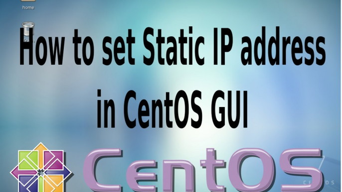 How to set static IP address in Centos GUI (easy)