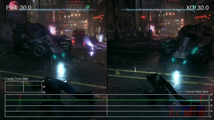 Batman Arkham Knight PS4 vs Xbox One Frame-Rate Test