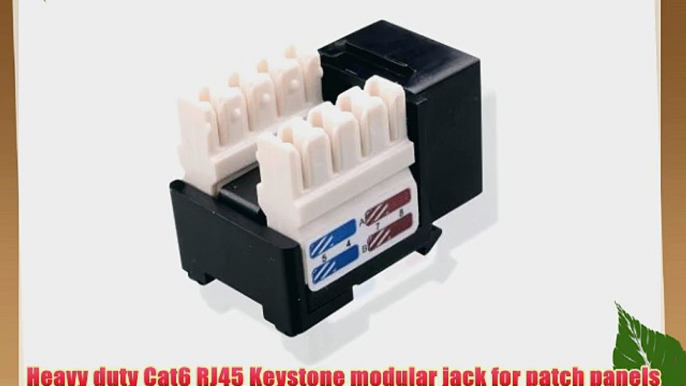 Cable Matters? 50-Pack Cat6 RJ45 Keystone Jack in Black and Keystone Punch-Down Stand