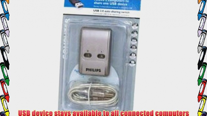 PHILIPS USB 2.0 Sharing Switch Allows 2 Computers to Share one USB Device