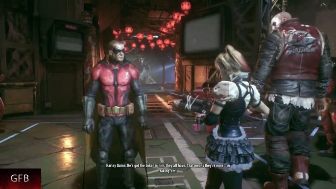 Batman Arkham Knight - Batman and Robin vs Harley Quinn - Gameplay Walkthrough (PS4/XBOX ONE/PC)