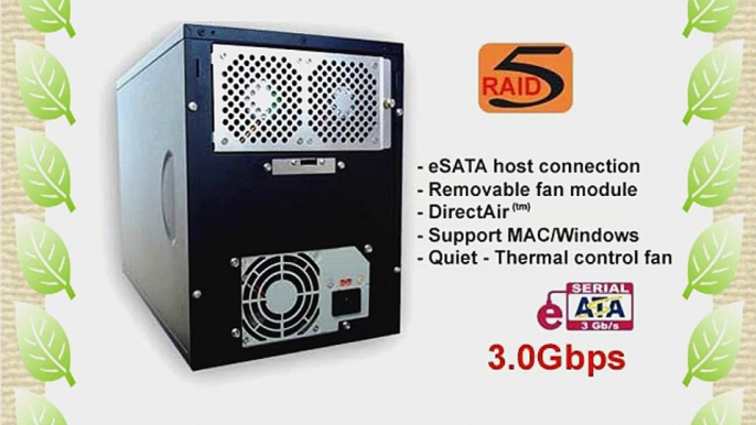 USB3.0/eSATA 5x tray-less SATA bay hardware JBoD/RAID0135 enclosure - eBOX-eSU3