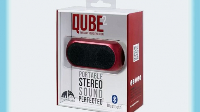 Matrix Audio Qube2 Rechargeable Bluetooth Mini-Speaker for Bluetooth Devices - Red (MQUBE2RDA)