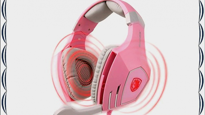 SADES A60 7.1 USB Pro PC Gaming Headset Surround Sound Stereo Over-the-Ear Headband Headphones