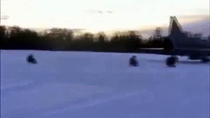 Swedish airforce sledding fun!