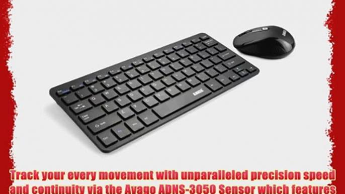 Anker? Slim Portable Wireless Keyboard and Optical Mouse Combo for Desktop Win 8 / 7 / Vista