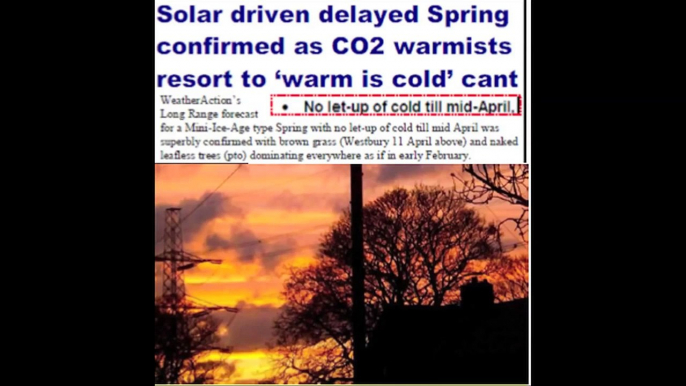 Weather Action TV 26/4/2013 The Mini Ice Age Is Upon Us & Arctic Ice Claims Disproved