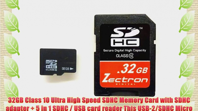 Zectron Pro 32GB Micro SDHC Class 10 High Speed MEMORY CARD for Canon EOS Rebel XS   5 in 1