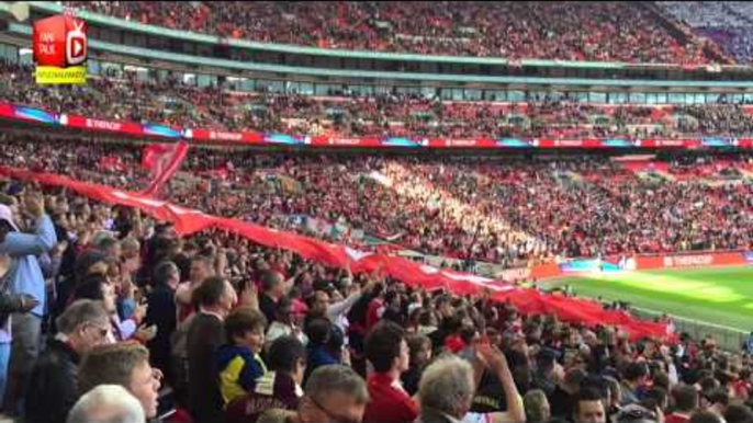 "Red Army" - The Giant Arsenal Flag at the Wembley FA Cup Semi-Final