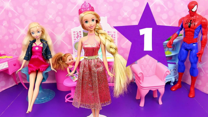 Frozen Elsa, Disney Princess Rapunzel & Frozen Kids Krista Barbie Hair Salon Makeover DisneyCarToys