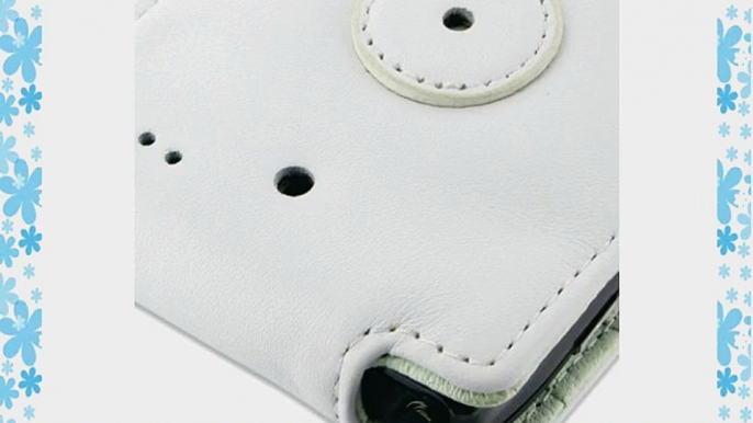 PDair Leather Case for Motorola RAZR XT910/Droid RAZR XT912 - Flip Type (White)