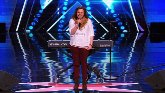 Britney Allen: Nervous Singer Covers "Wherever You Will Go" by The Calling - America's Got Talent