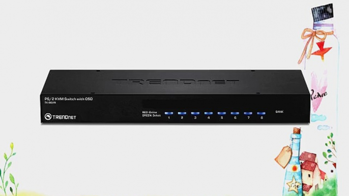 TRENDnet 8-Port PS2 Rack Mount KVM Switch with On Screen Display TK-802R