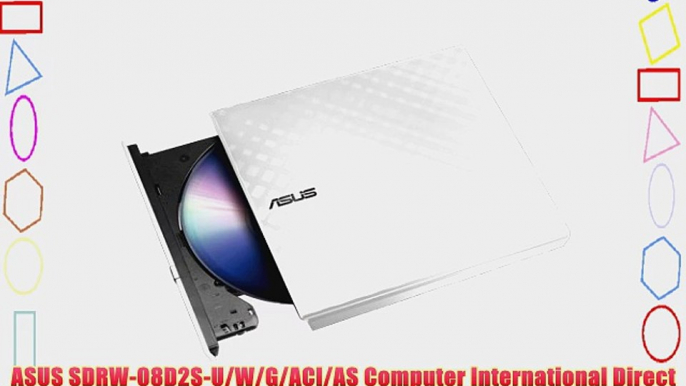 ASUS SDRW-08D2S-U/W/G/ACI/AS Computer International Direct External Slim White 8X DVD-RW -